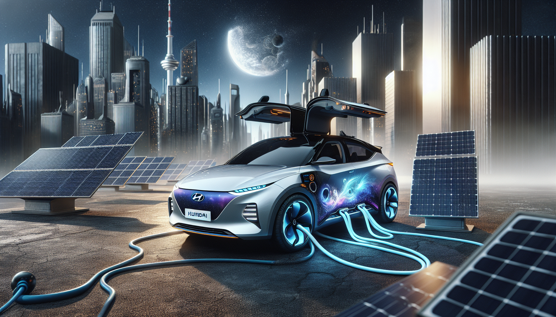 Hyundai presenta su revolucionario auto eléctrico con carga solar